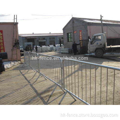 Galvanized Steel/Iron Street Barrier,8ft Heavy Duty Crowd Control Portable Barrier for Project/Road/Event,Manufacturer Custom